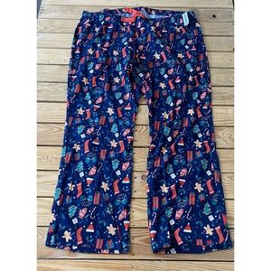 Old Navy Women’s Navy Christmas Prints Pull On Pajama Pants Plus Size 2XL